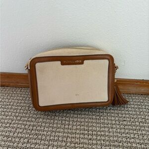 Michael Kors Tan and Cream Crossbody Bag